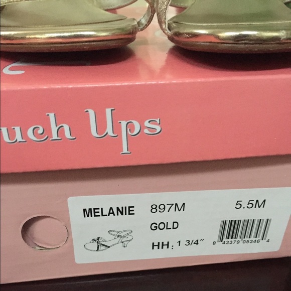 Gold ‘touch ups’ kitten heels - sz 5.5 - Picture 2 of 8